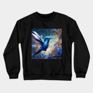 Blue Hummingbird Crewneck Sweatshirt